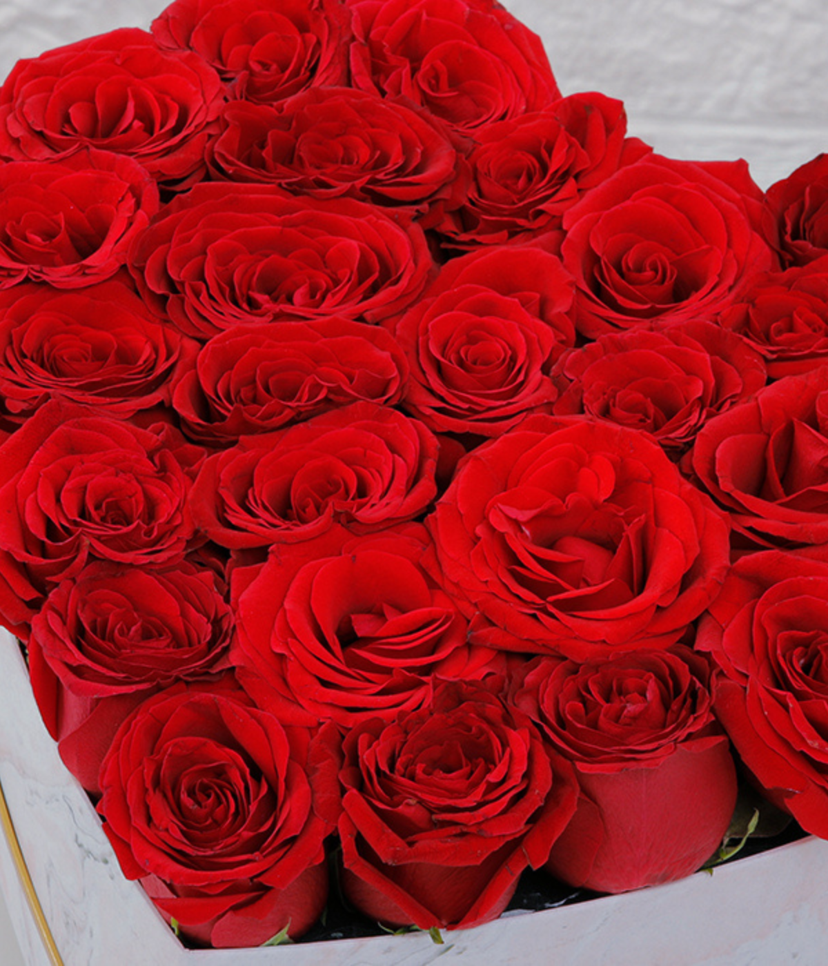 Red Roses In Heart Shaped Box