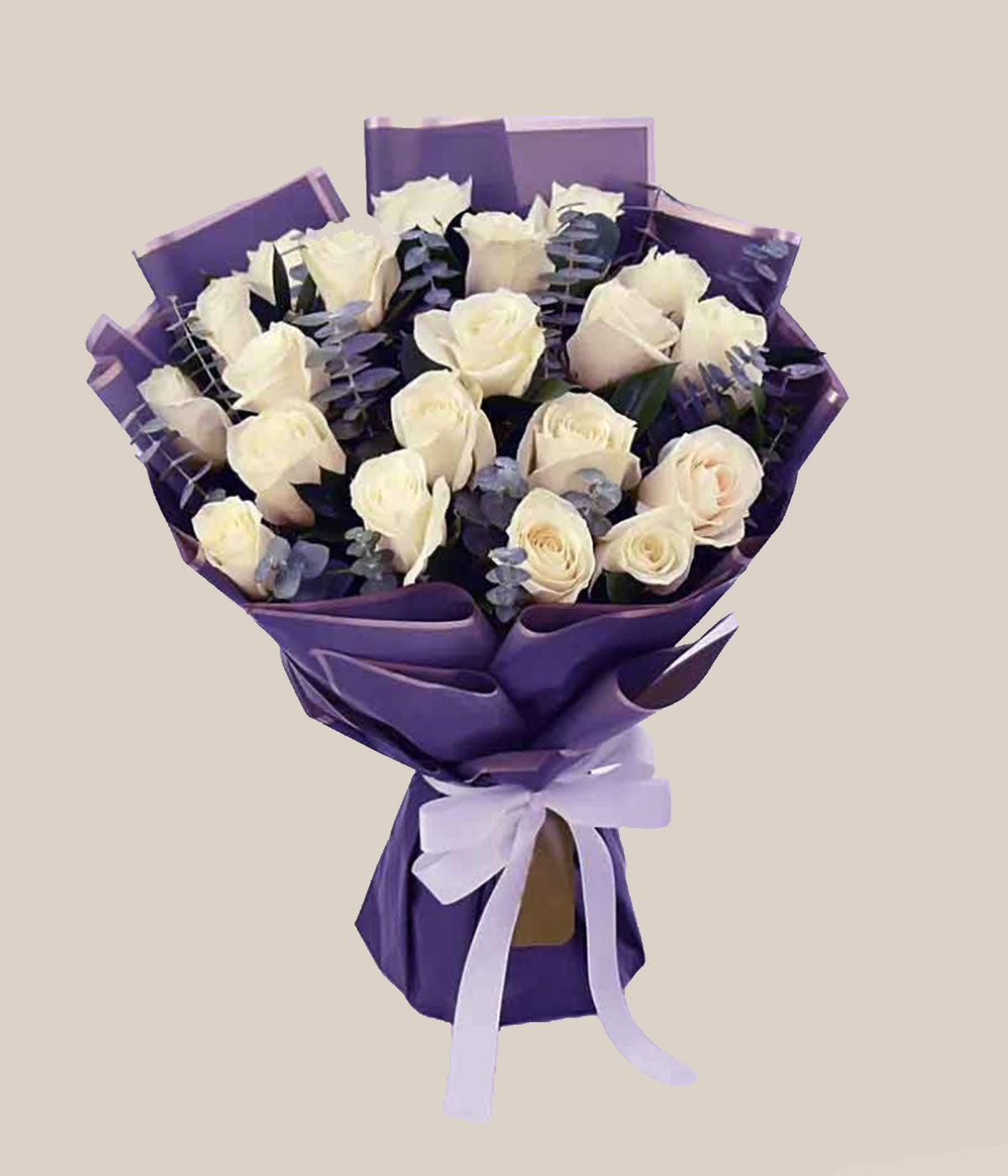 Serene 20 White Rose Bouquet