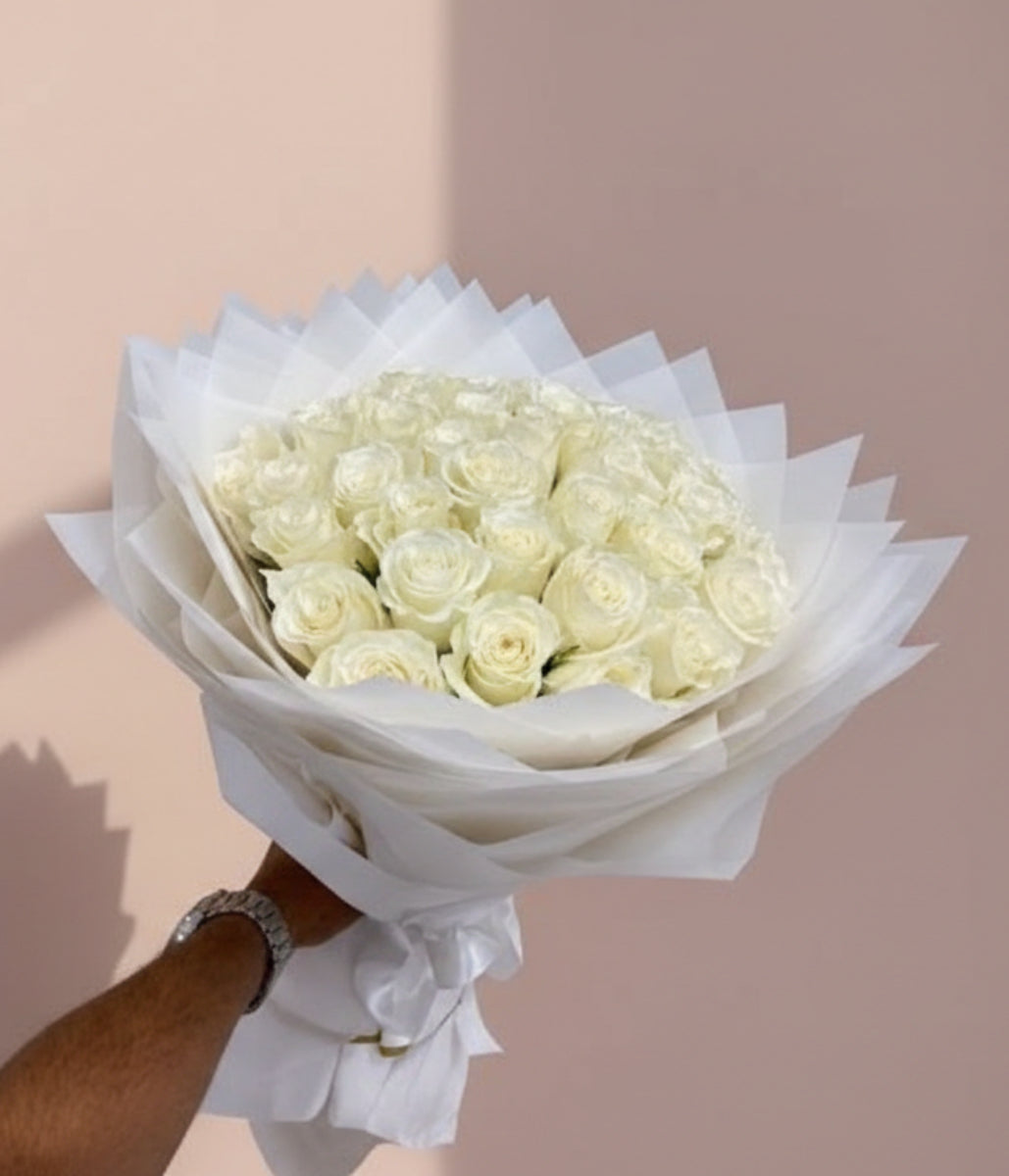 40 White Roses