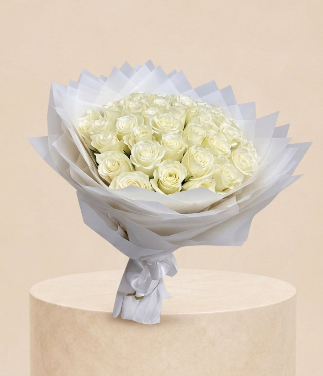 40 White Roses