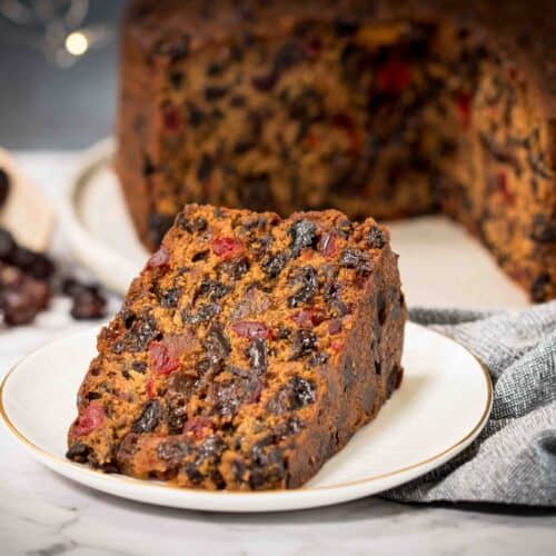 Traditional rich Christmas fruit cake