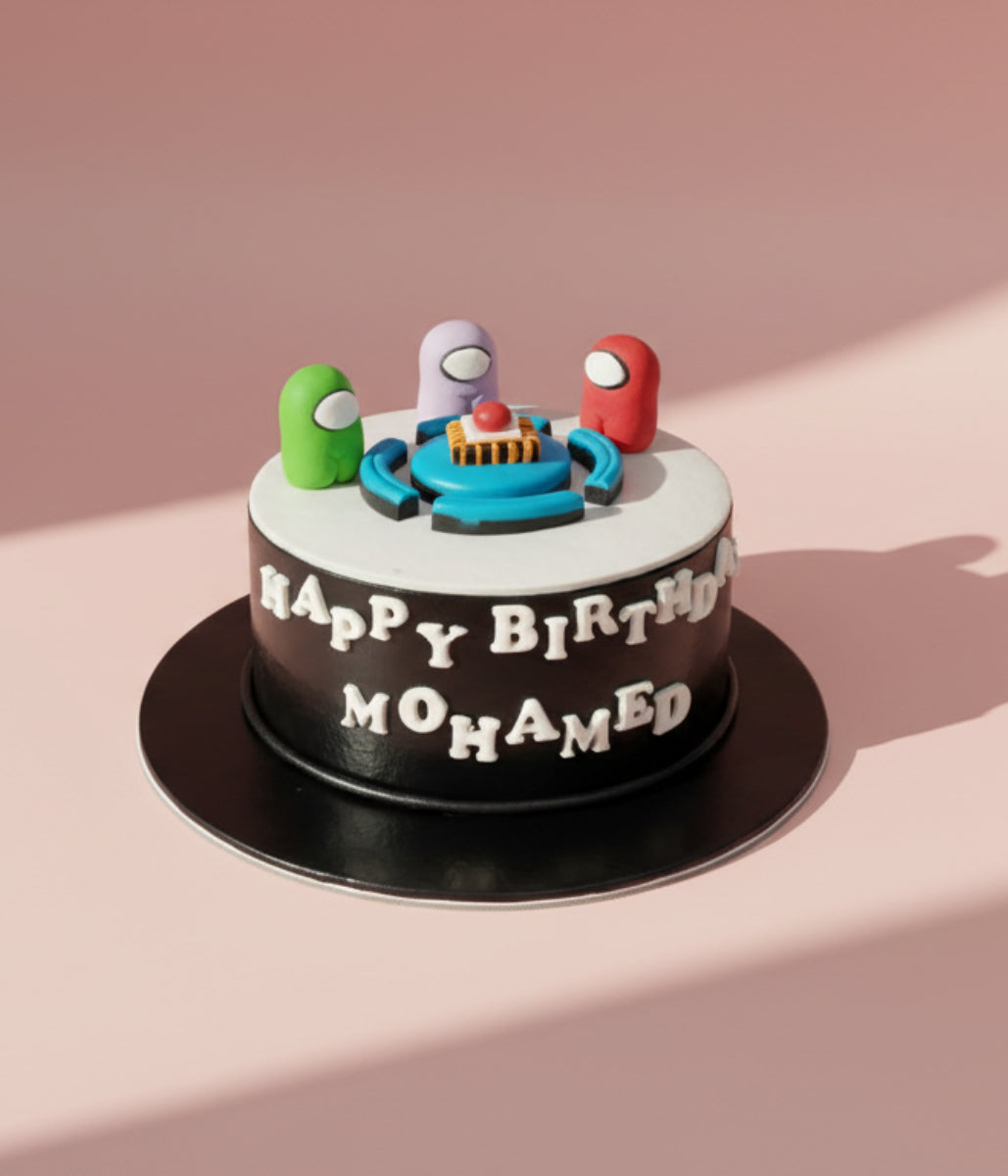 Among Us Red Button Cake