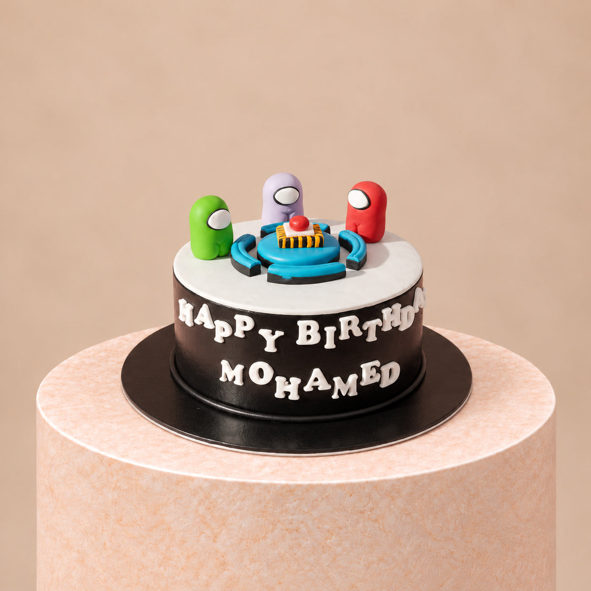 Among Us Red Button Cake