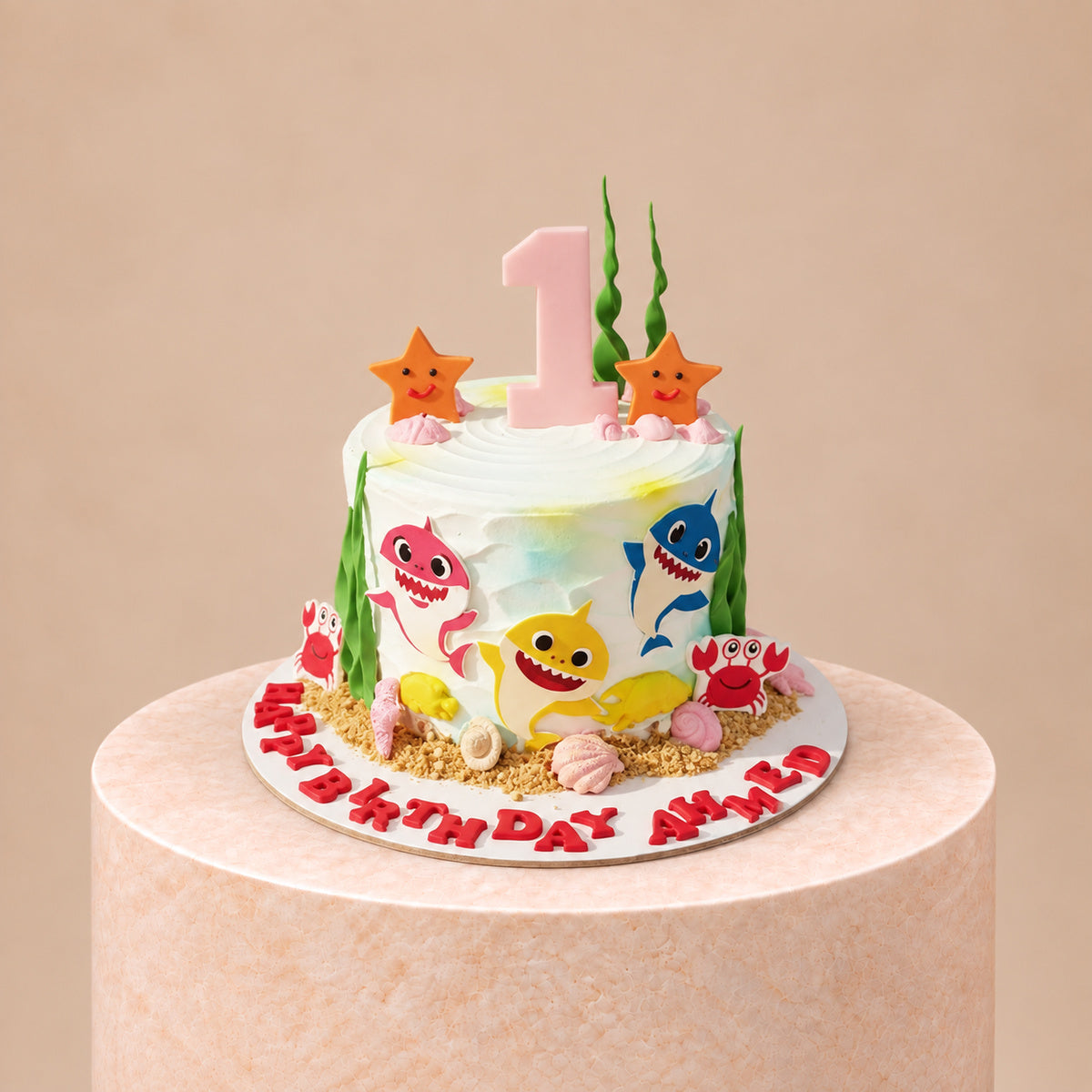 Baby Shark White Cake