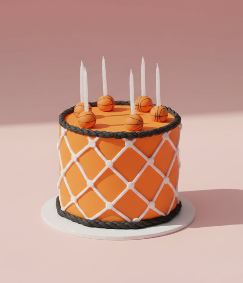 Basketball Candle Cake