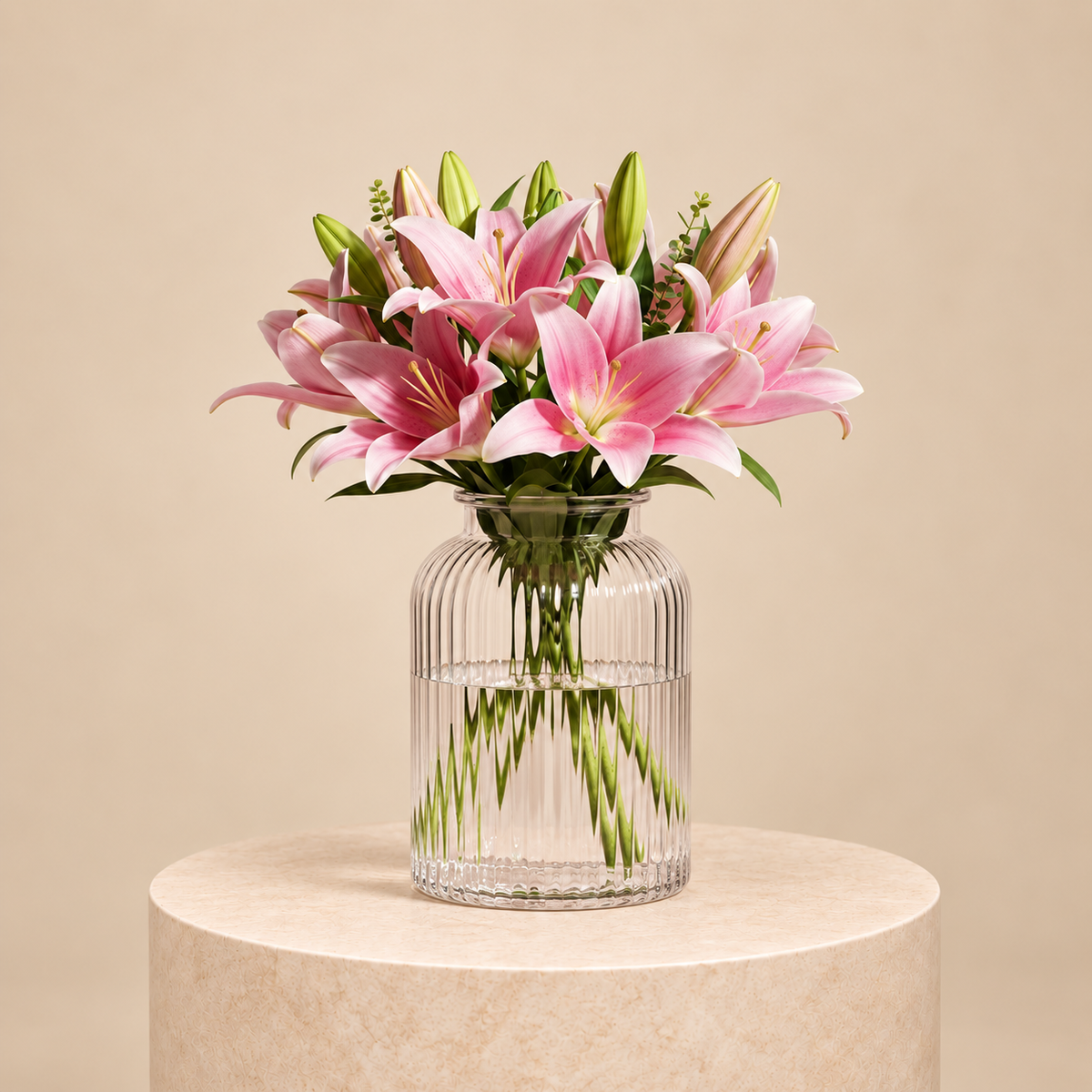 Blush Lily Vase