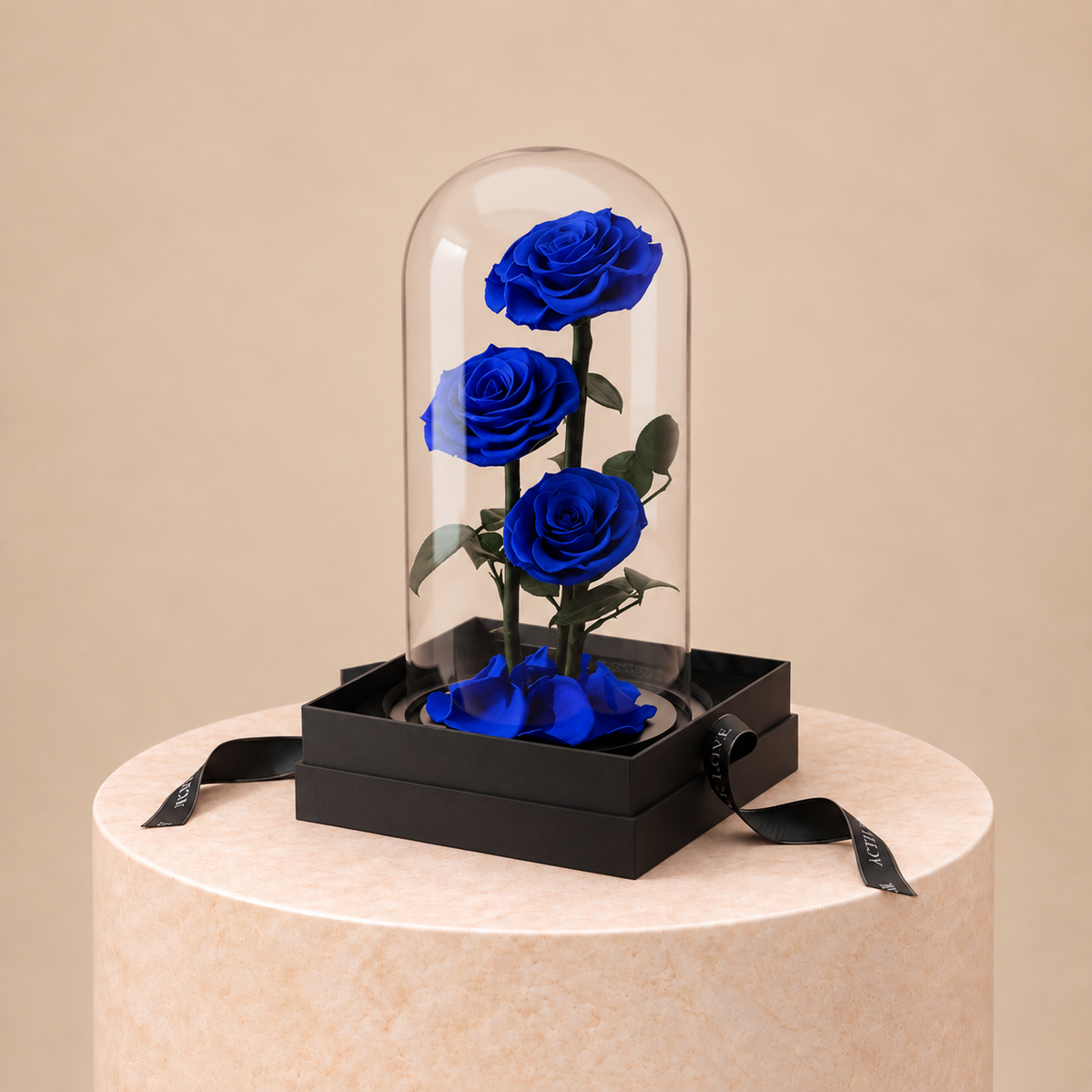 3 Preserved Blue Rose