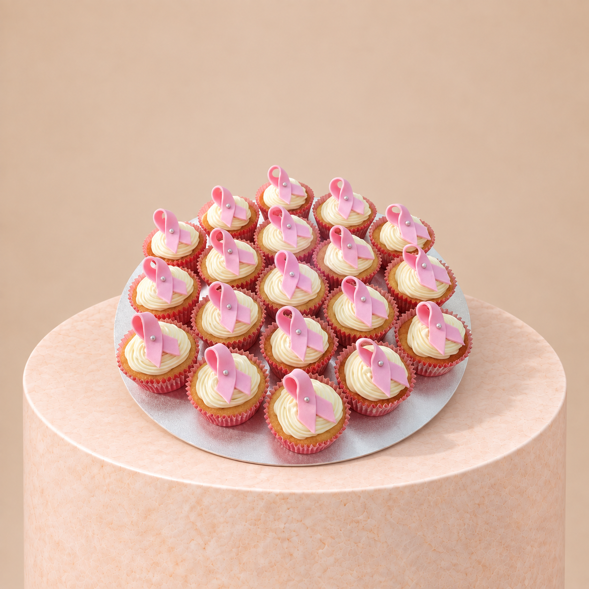 Pink October Chocolate Cupcakes