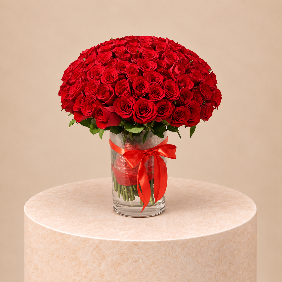 Red Roses Vase