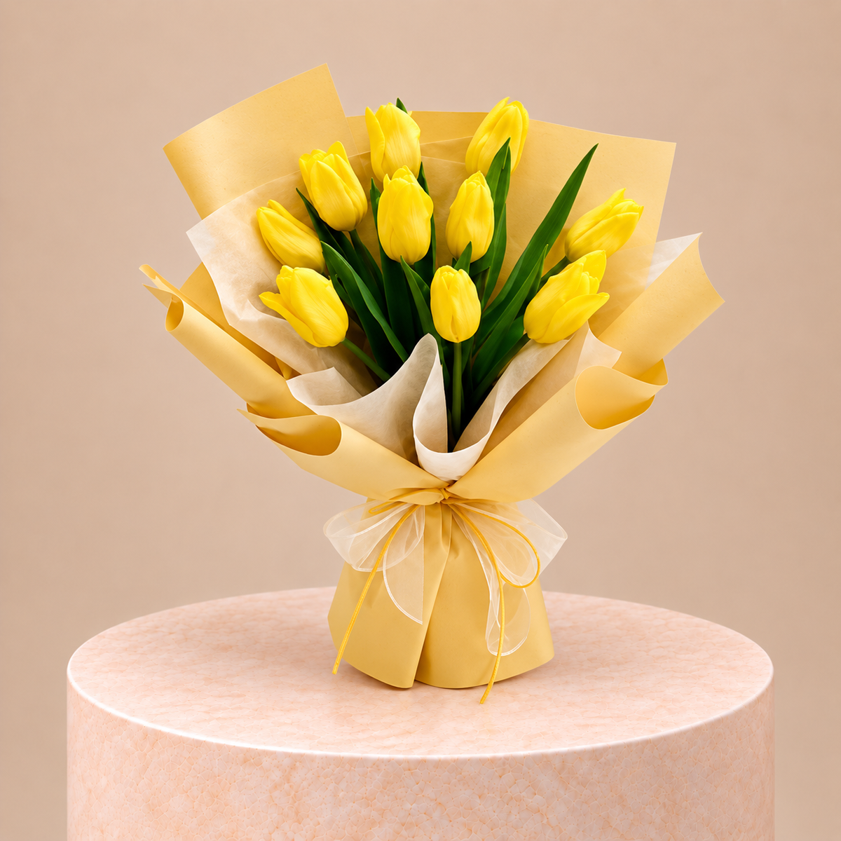 Yellow Tulips Bright Sunshine Bouquet