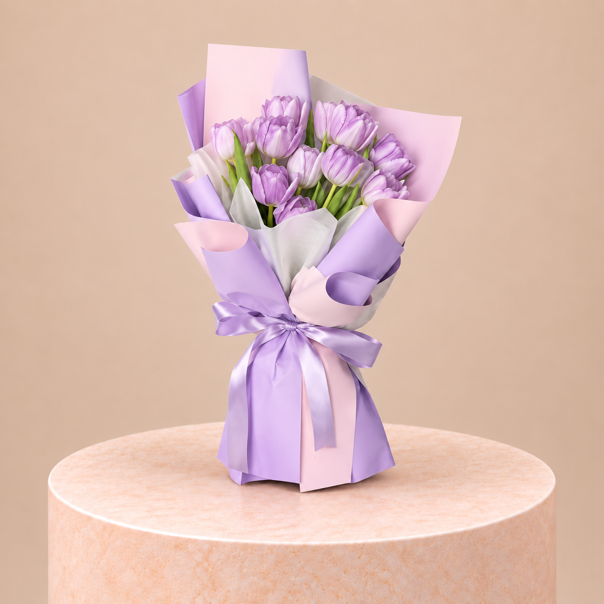 Purple Tulips Luxury Spring Arrangement
