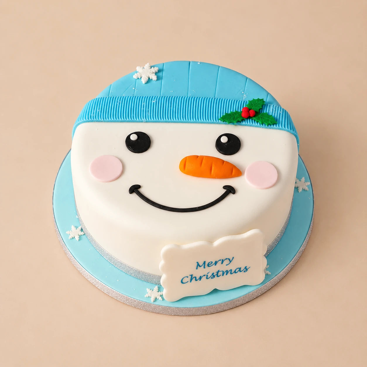 Christmas snow man cake (WebP Optimized)