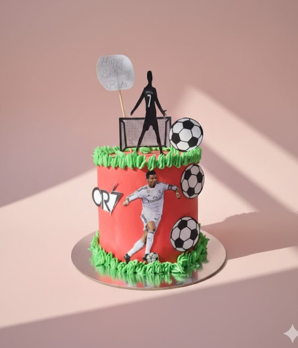 Cristiano Ronaldo Football Theme Cake
