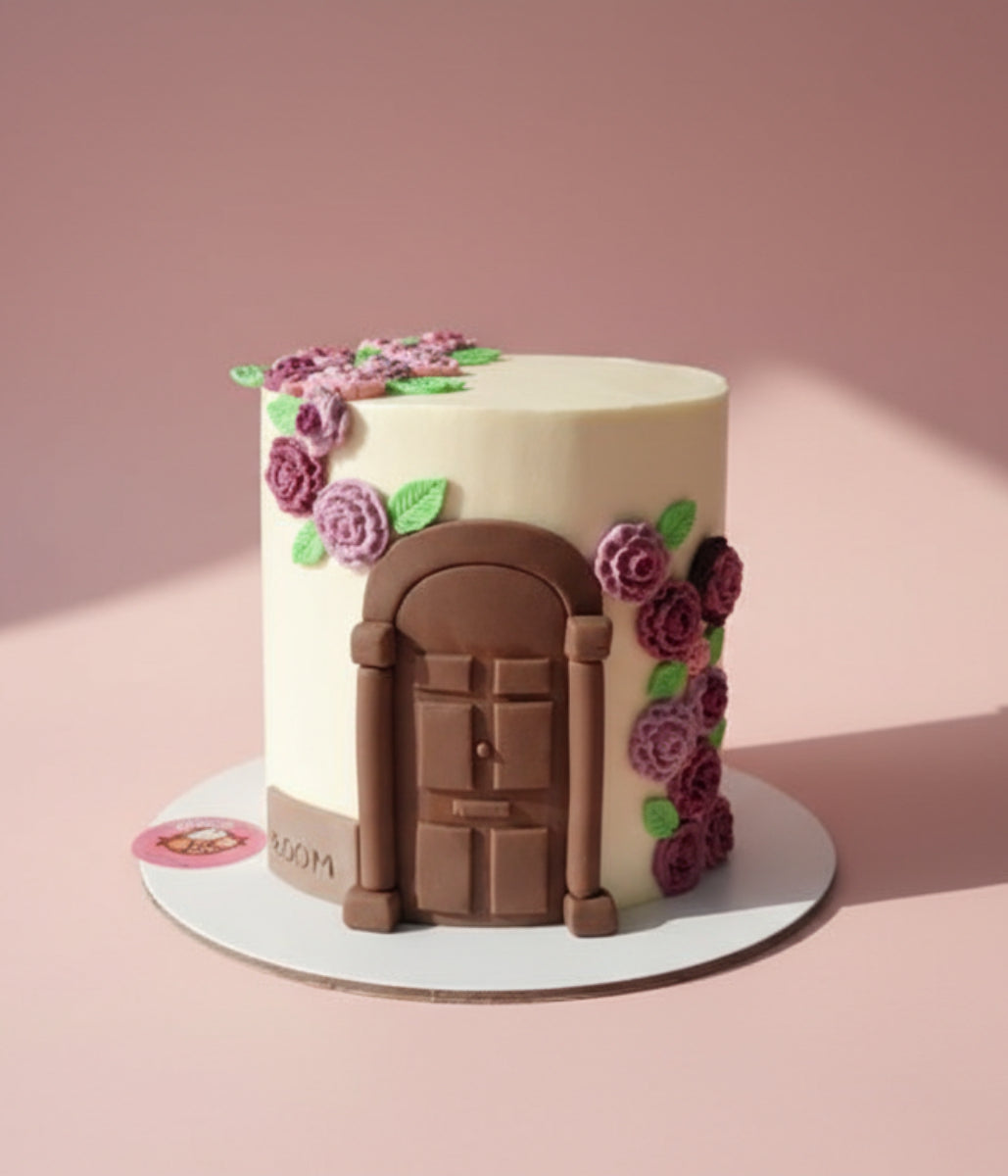Enchanted Door Floral Cake