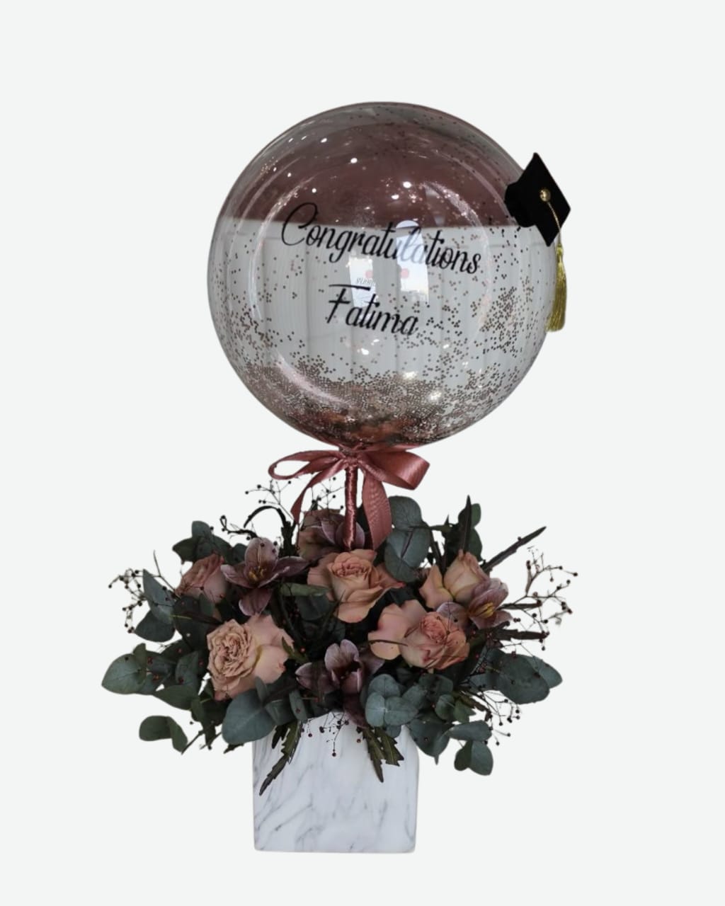 Graduation arrangements with ballons