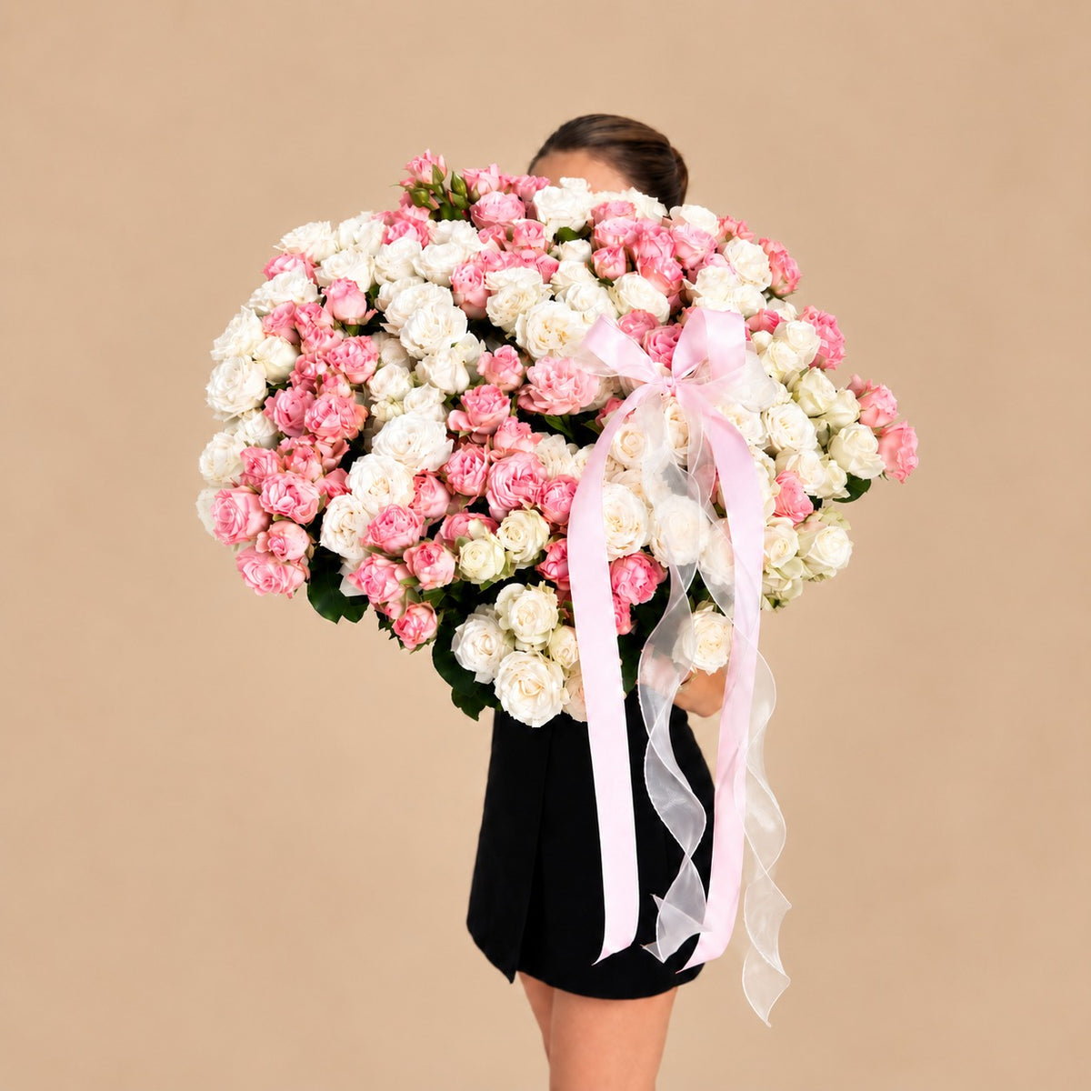 Sweetheart Blush Rose Basket