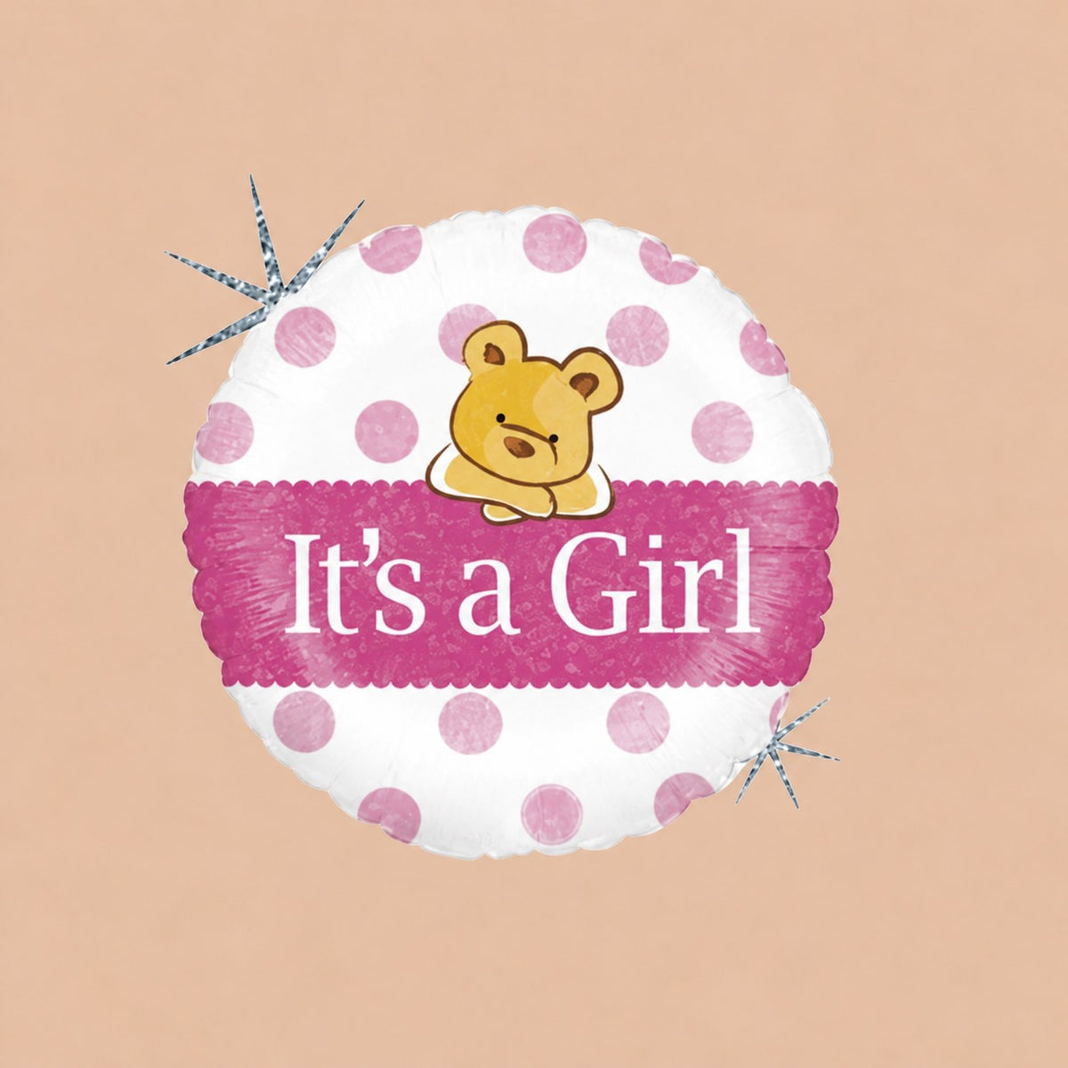 its a girl Round Foil Balloon 2