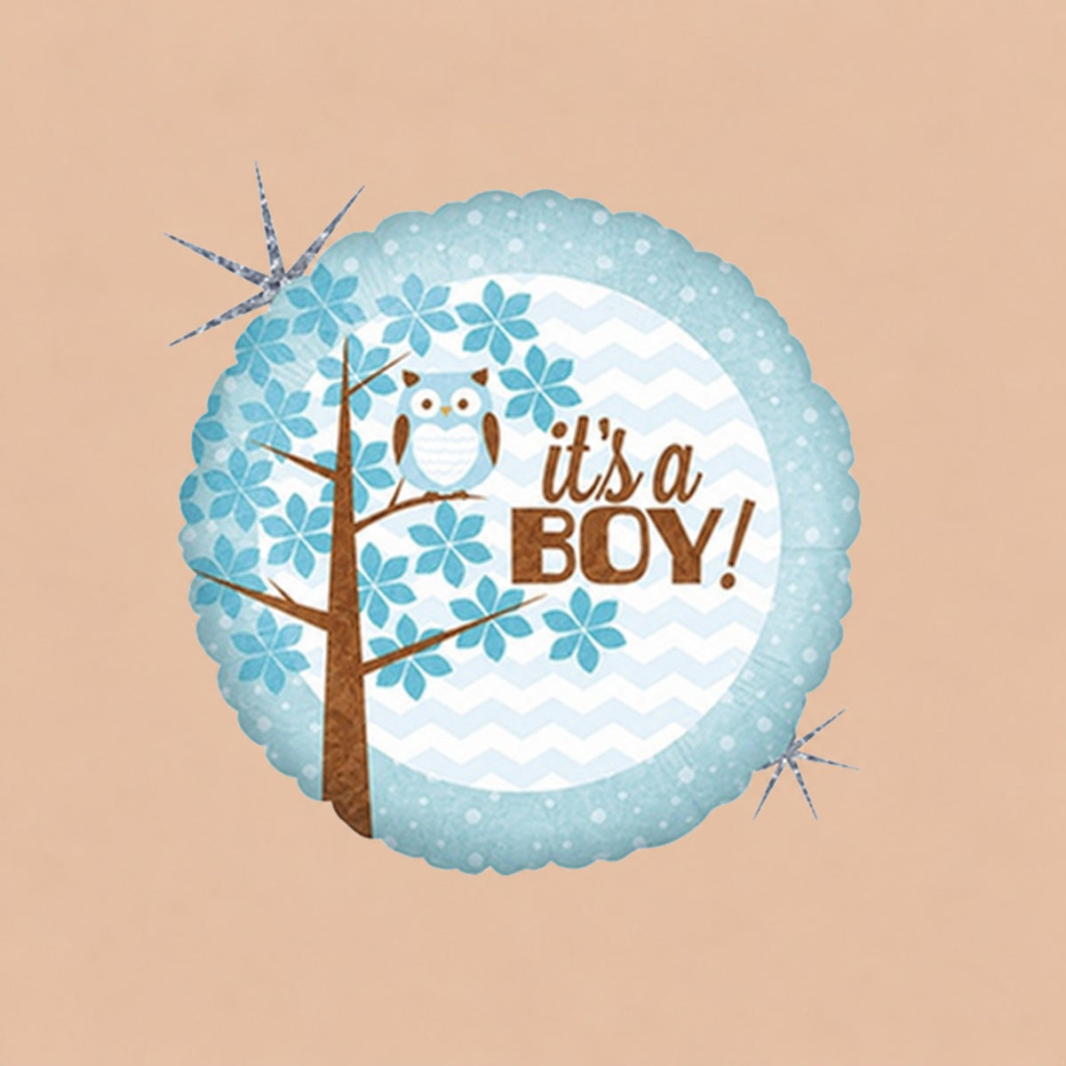 Baby boy Owl Tree Foil Balloon