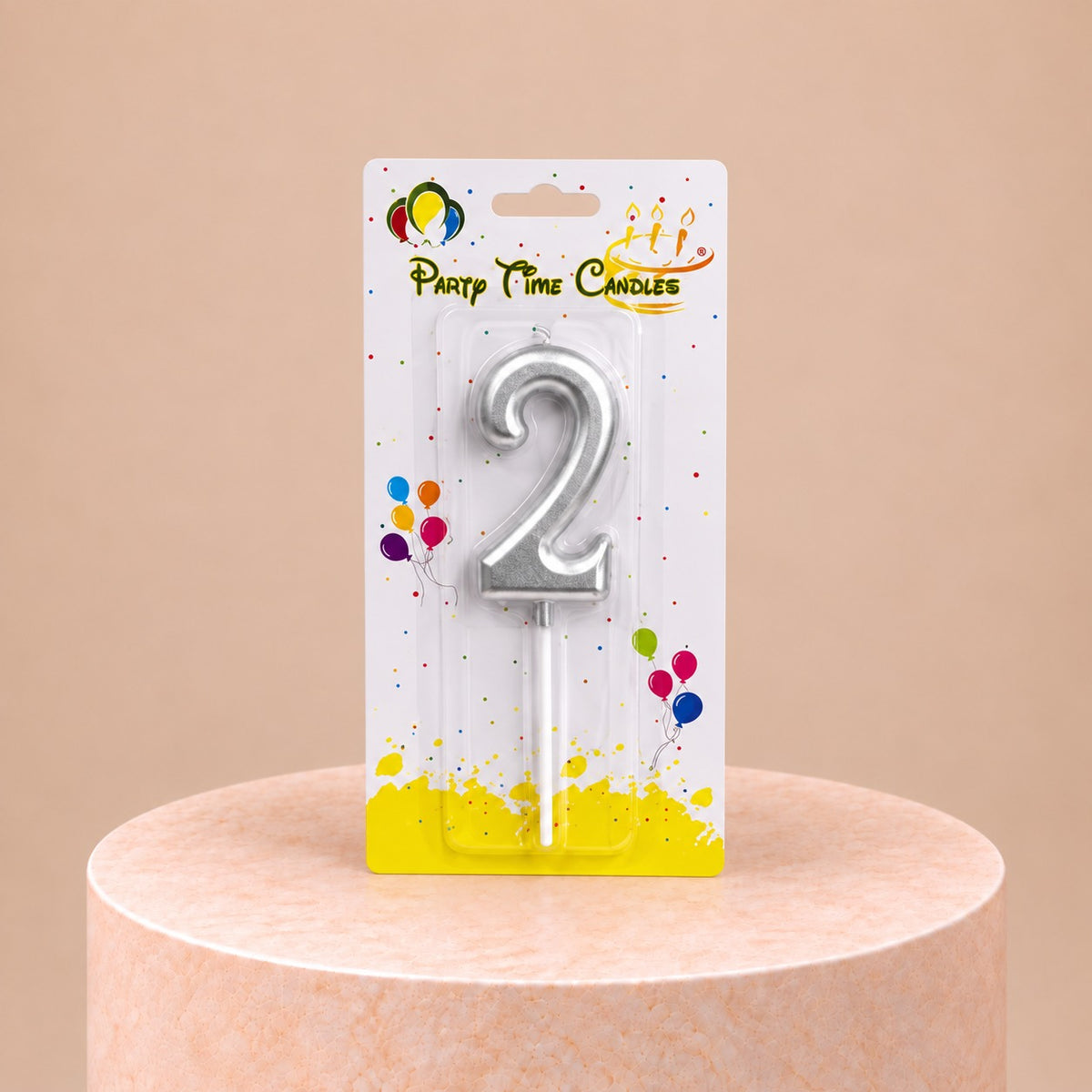 Silver Number Candle 2