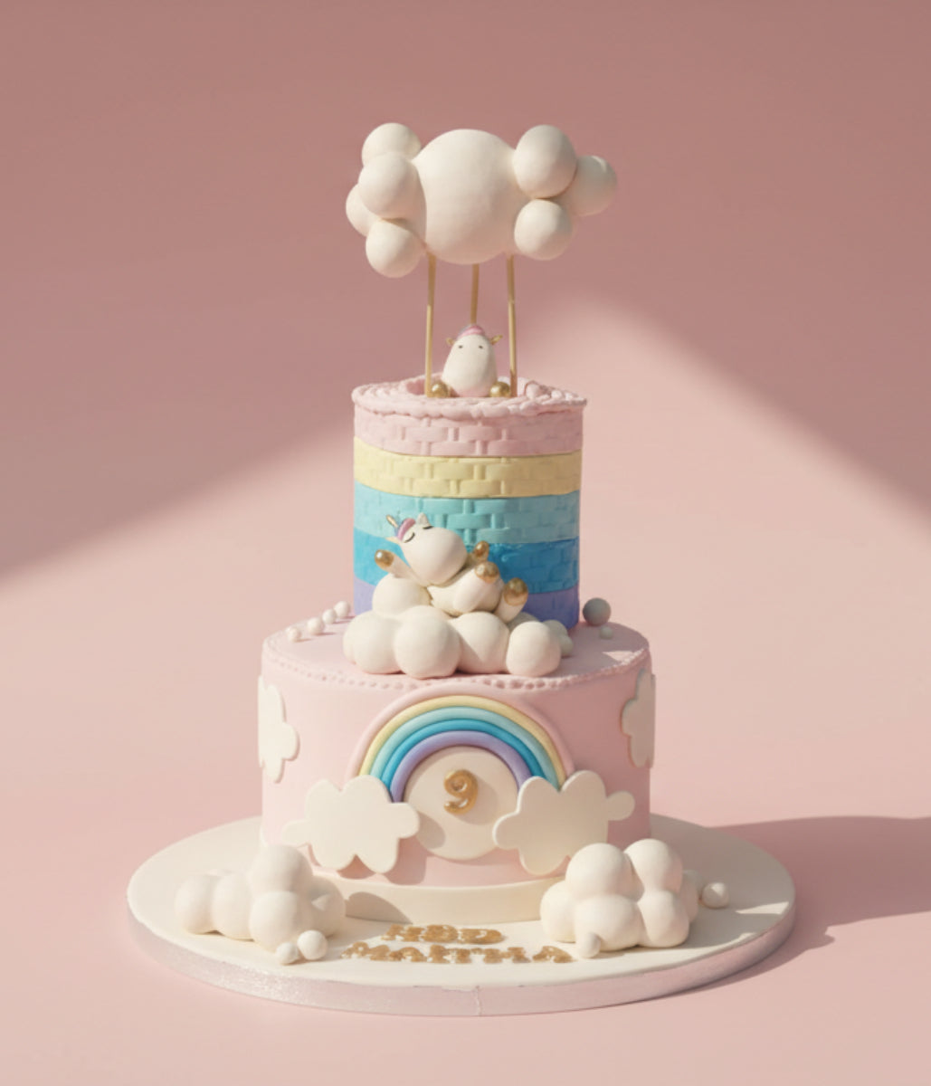 Lazy Unicorn Multitier Cake
