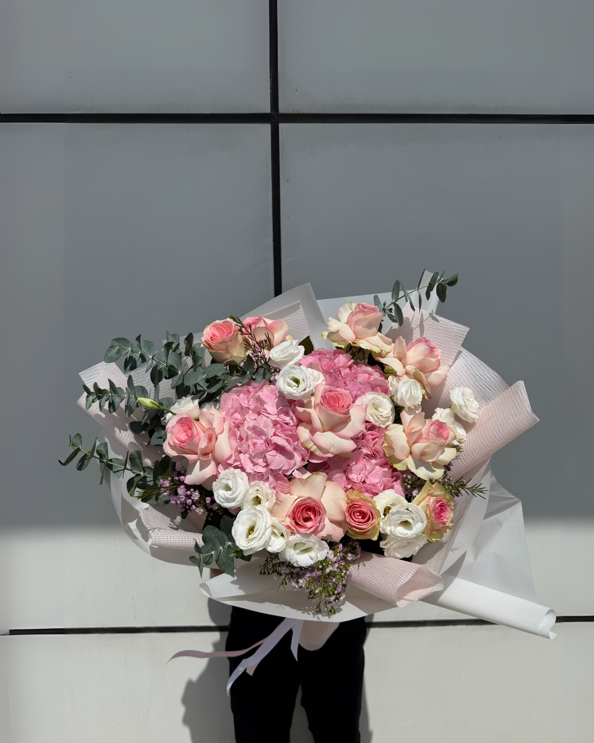 Lovely pink hydrengea bouquet