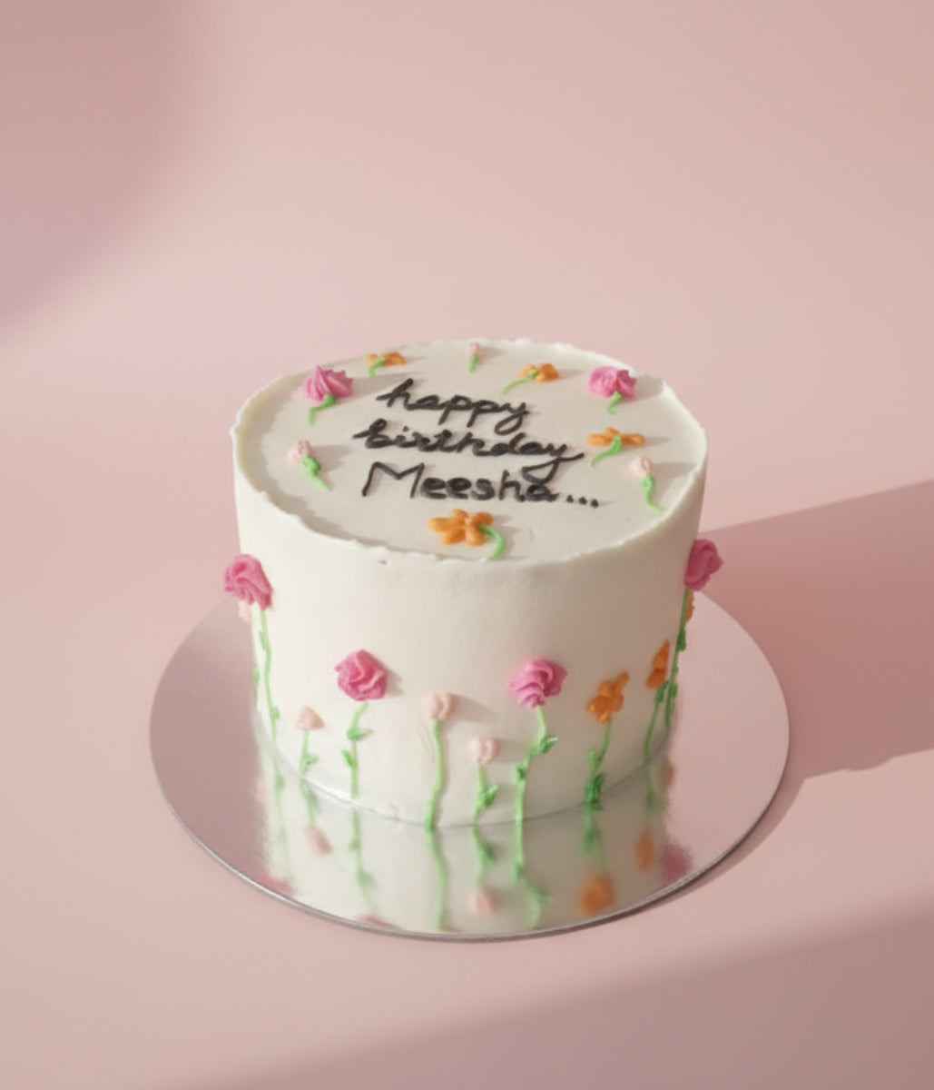 Pastel Floral Birthday Cake