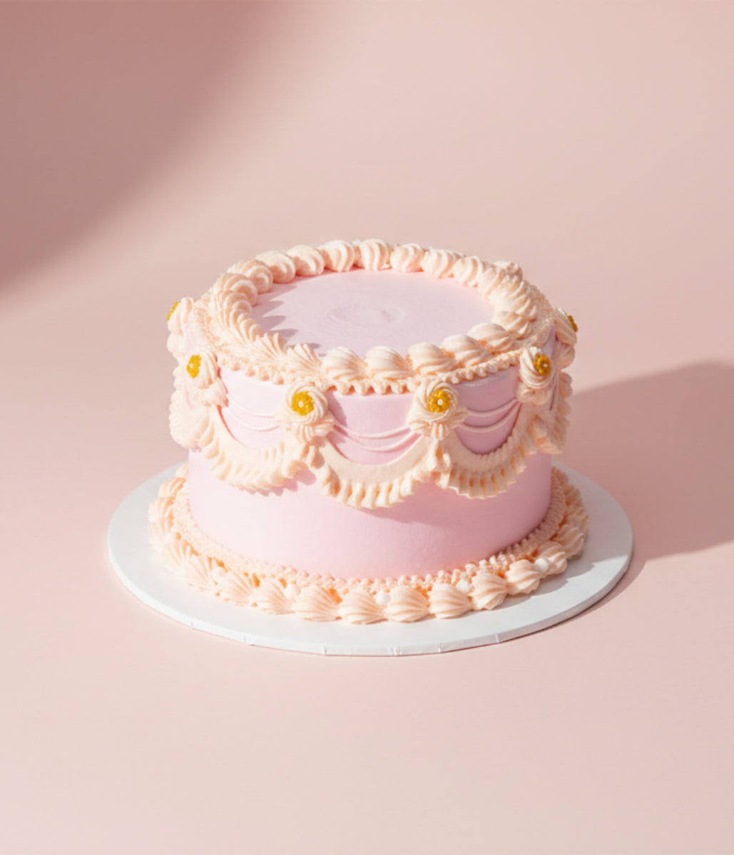 Peach & Pink Vintage Cake