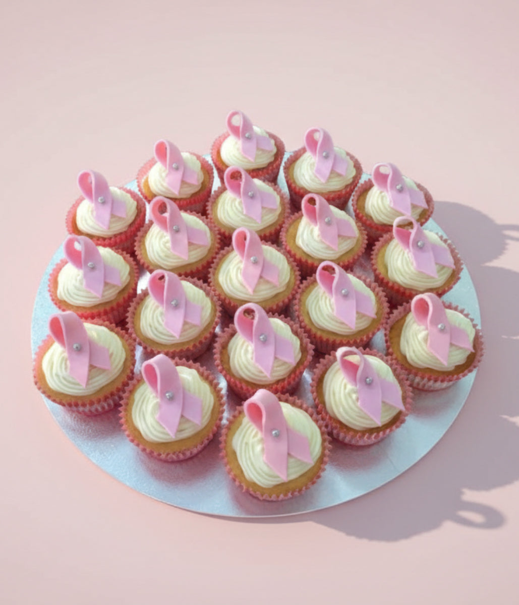 Pink October Chocolate Cupcakes