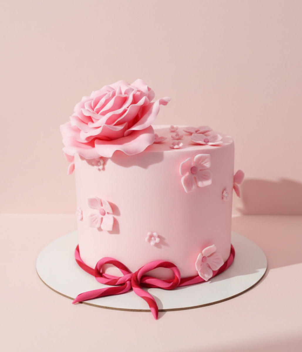Pink Rose Cake