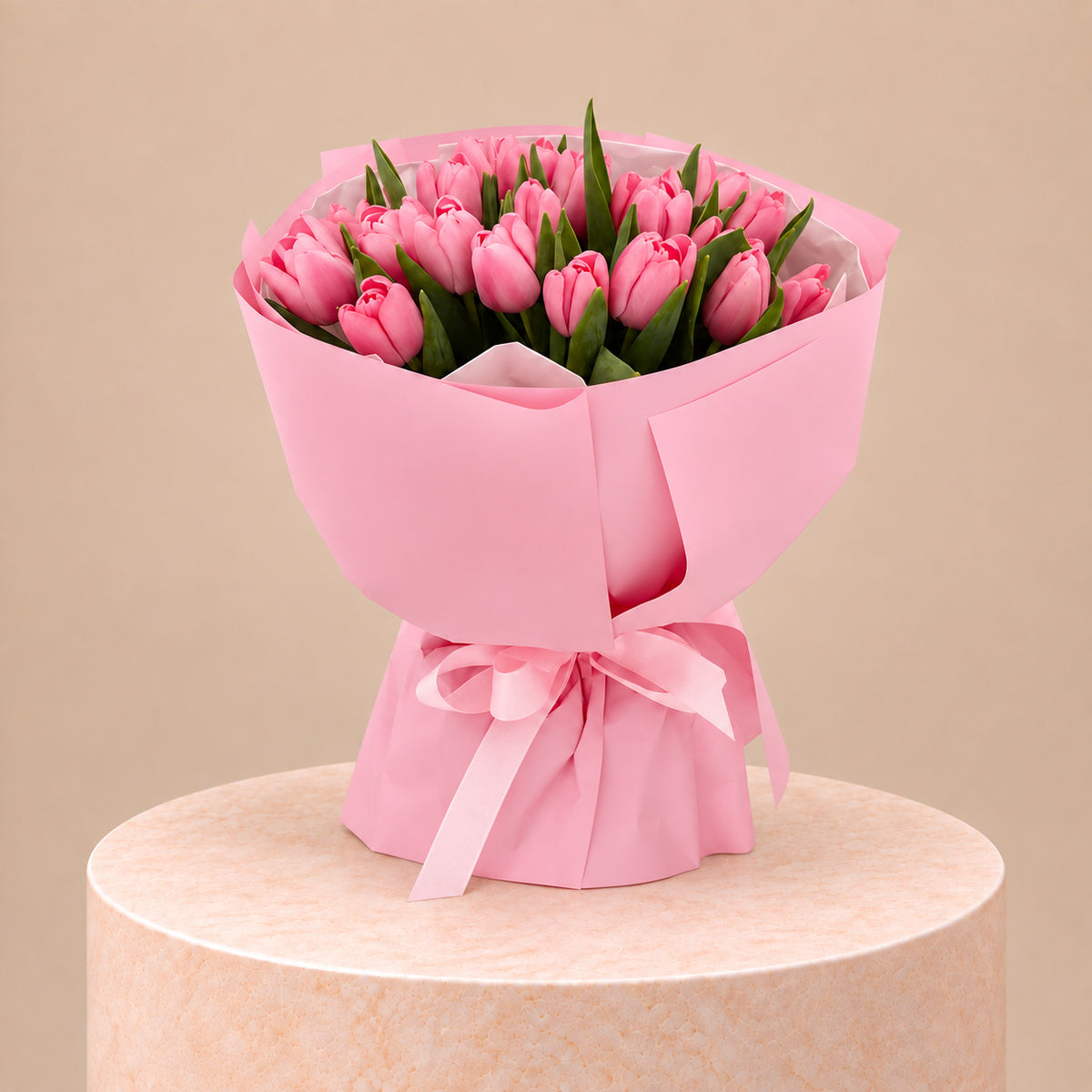 Pink Tulips Sweet Romance Bouquet