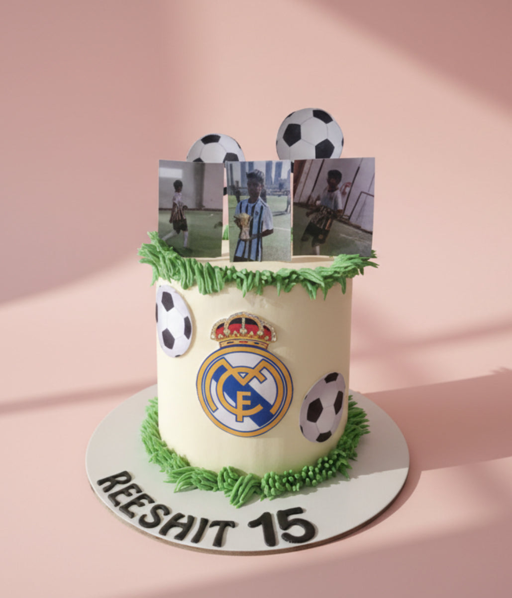 Real Madrid Football Birthday Cake