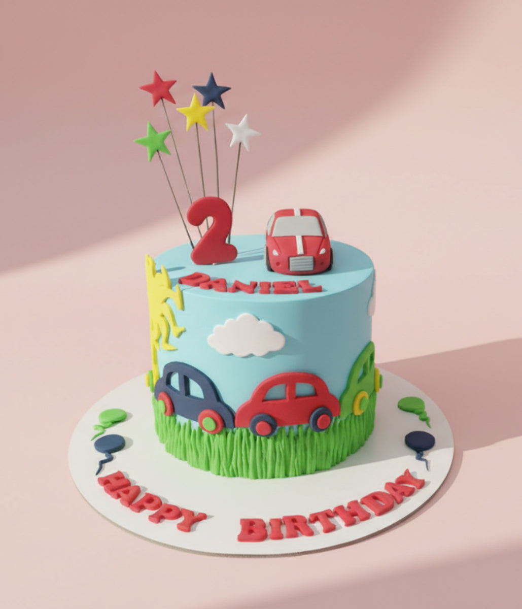 Red Car Themed cake