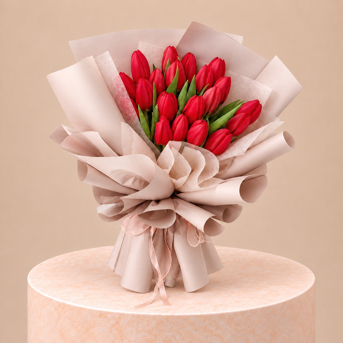 Red Tulips Deluxe Spring Arrangement