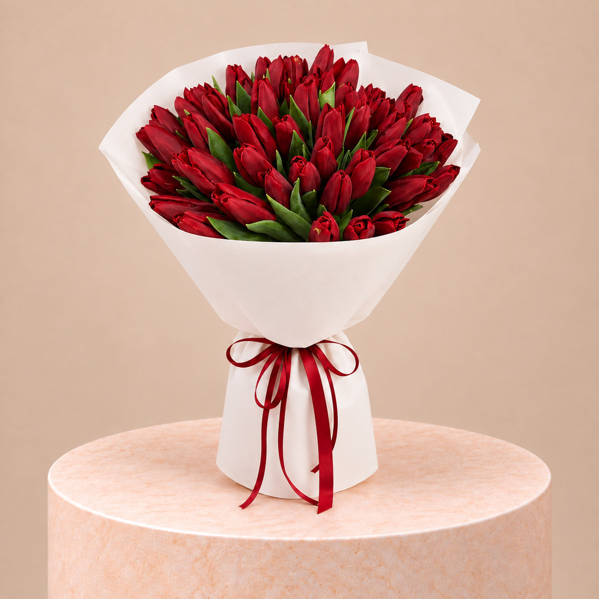 Red Tulips Passionate Love Bouquet