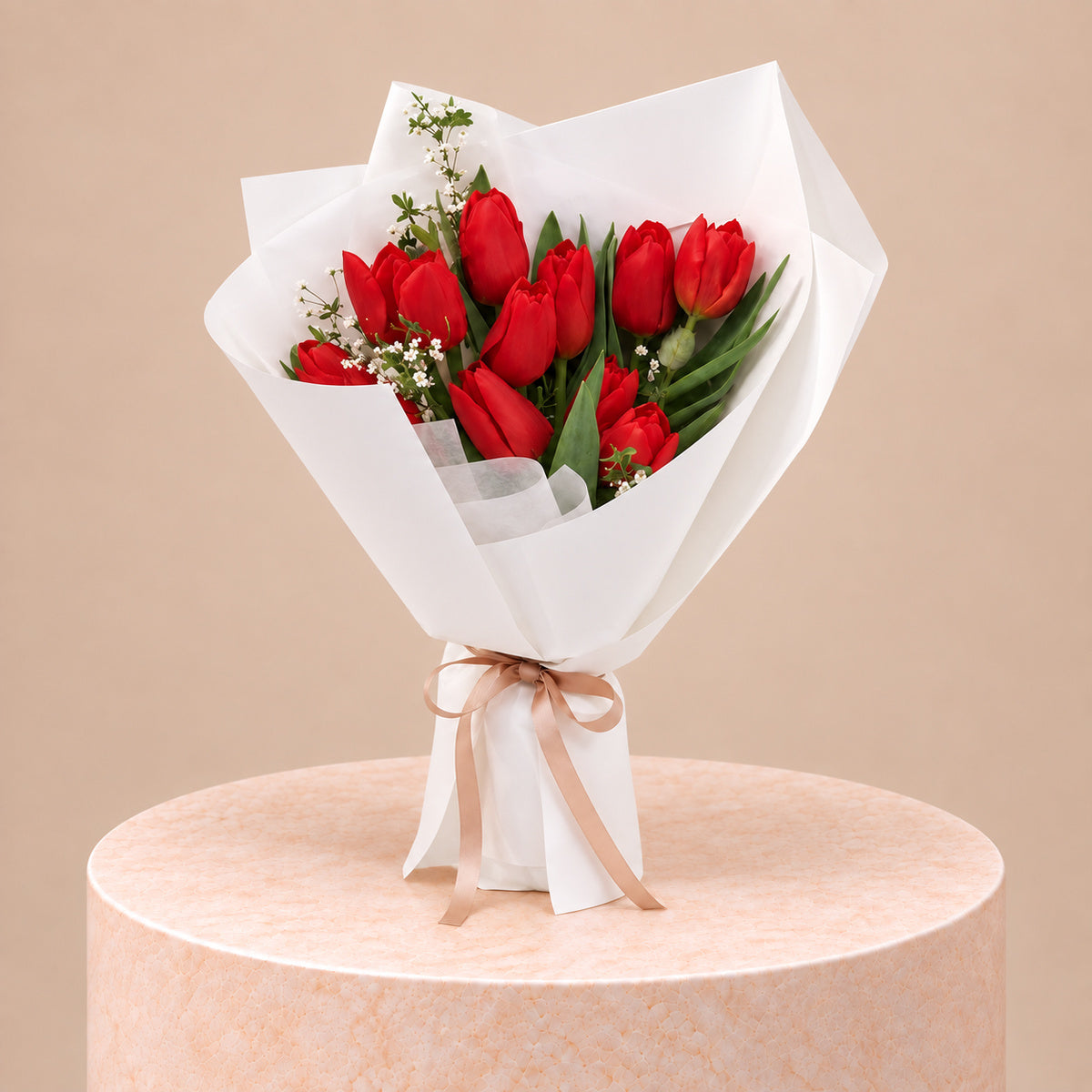 Red Tulips Romantic Love Bouquet