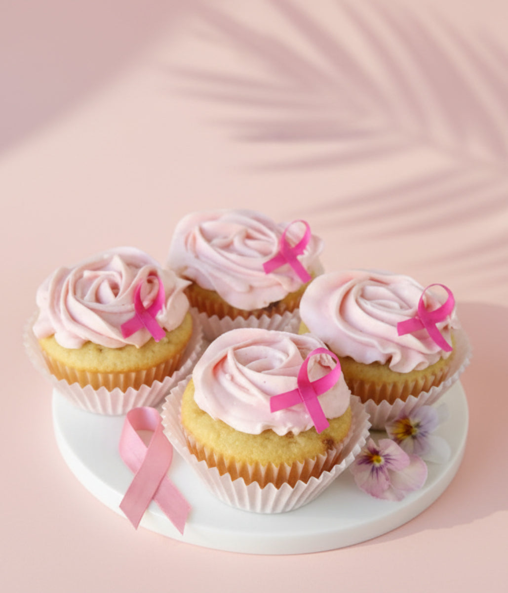 Ribbon Chocolate Cupcakes