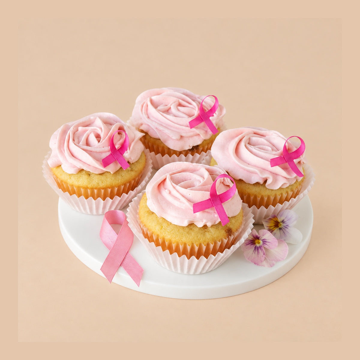 Ribbon Chocolate Cupcakes