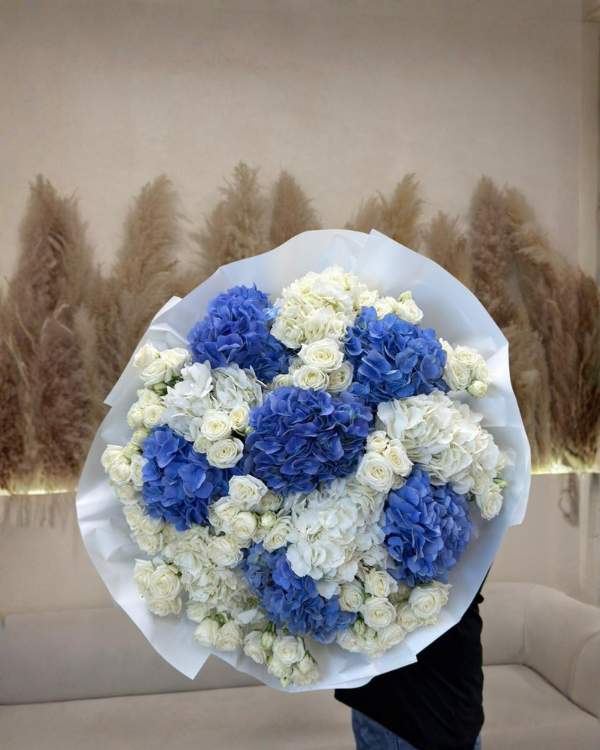 Royal Blue Hydrangea Bouquet
