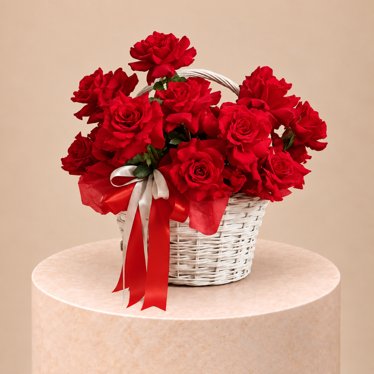 Rose Red Basket
