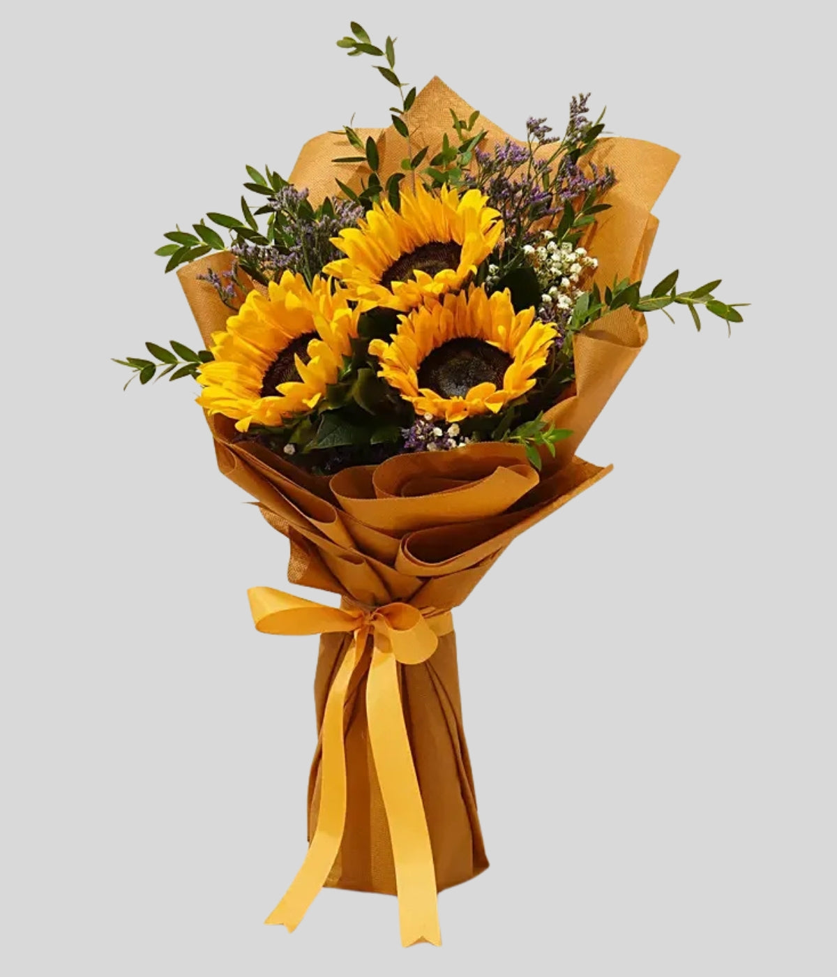 Mesmerizing Sunflowers Beautifully Tied Bouquet