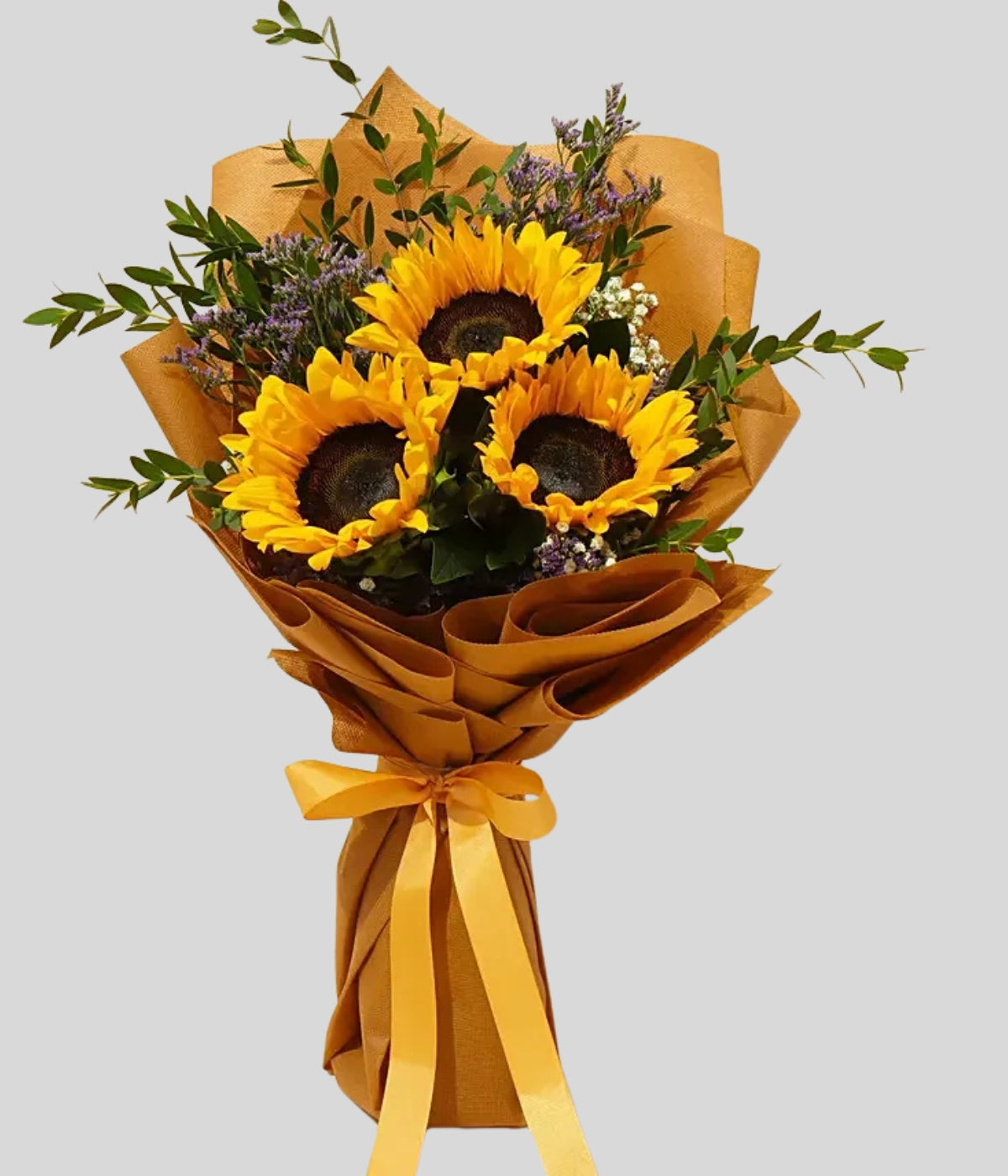 Mesmerizing Sunflowers Beautifully Tied Bouquet