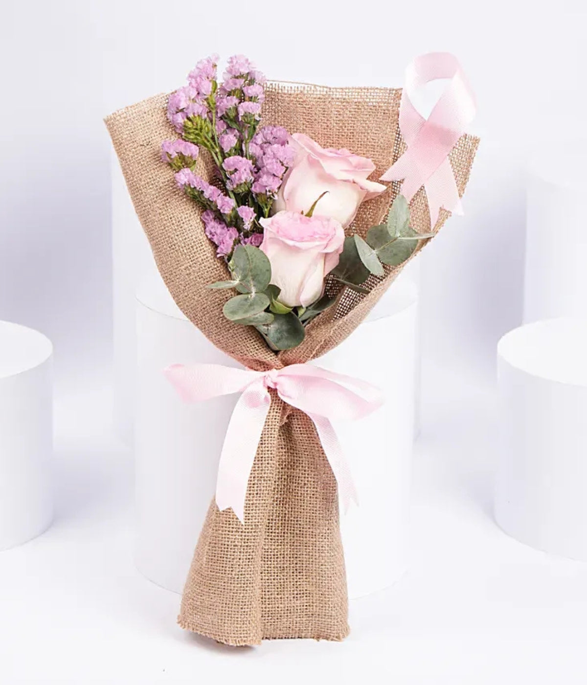 Pink Ribbon Rose Bouquet