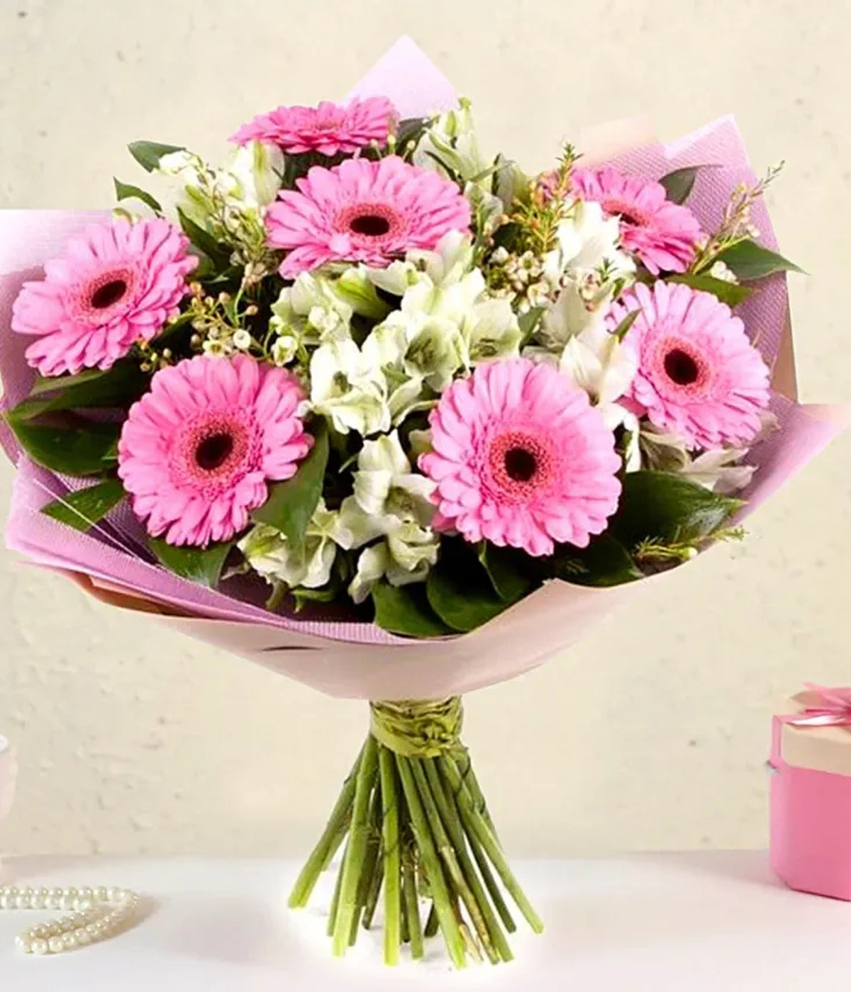 Serene Gerberas N Alstroemeria Bouquet