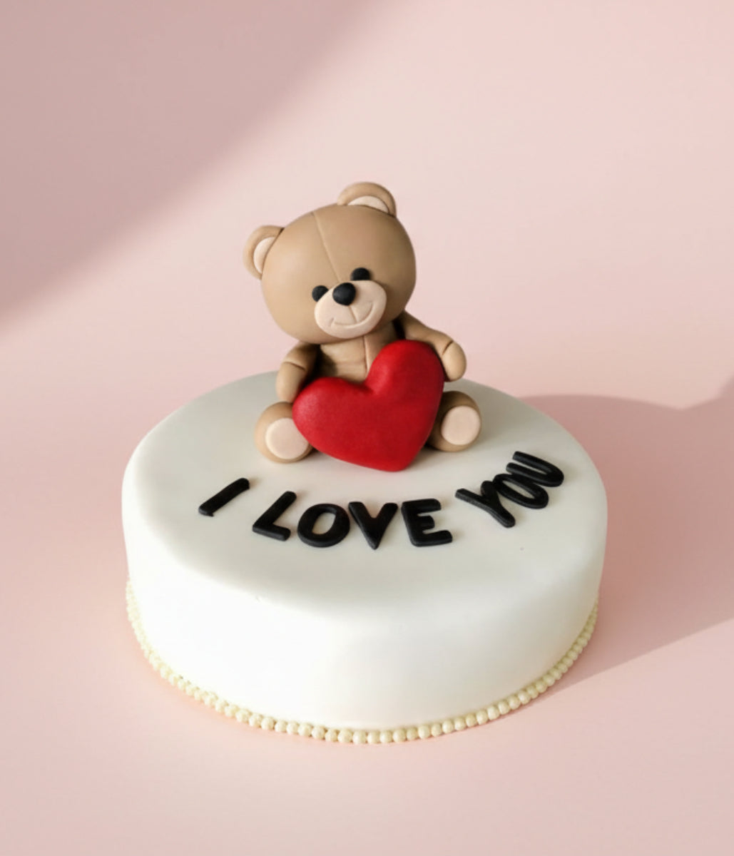 Valentine’s Teddy Bear Cake