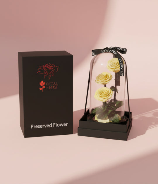 3 Preserved Yellow Rose