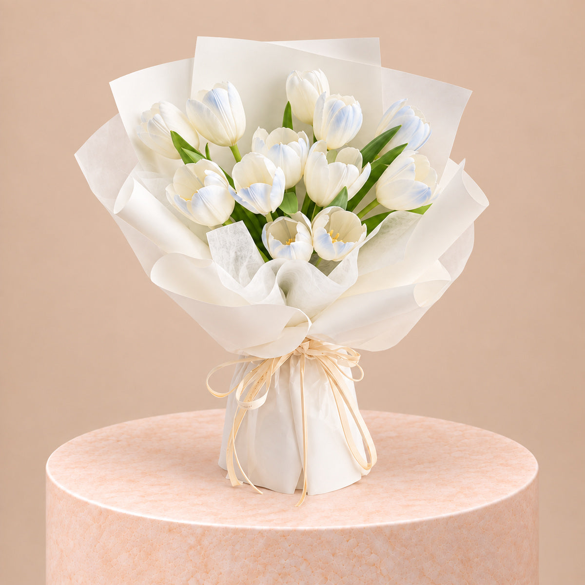 Pure White Tulip Luxury Arrangement