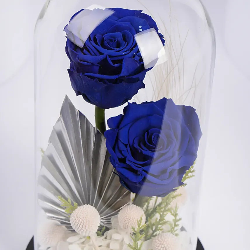 Blue Forever Roses Arrangement