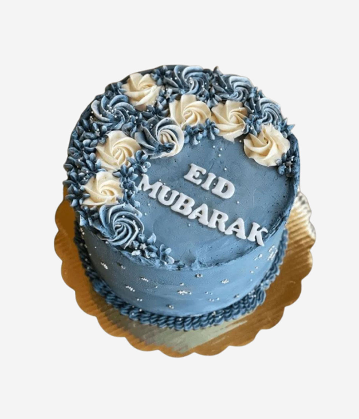 Eid Mubarak Flowers Cake